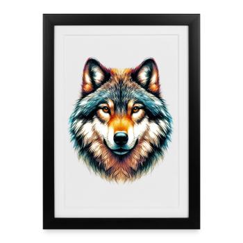 Wolf - Framed poster (27 × 37 cm) - black - Front