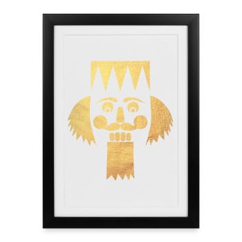 Nutcracker Gold Christmas Decoration Advent Xmas - Framed poster (27 × 37 cm) - black - Front