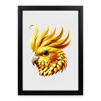 Cockatiel (23) - Framed poster (27 × 37 cm) - black - Front