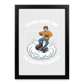 Je conduis uniquement de manière dynamique - Affiche encadrée (27 × 37 cm) - noir - Devant