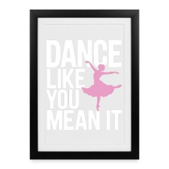 Dansez comme vous le pensez Typographie Design - Affiche encadrée (27 × 37 cm) - noir - Devant