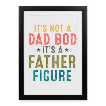 Figure paternelle : Pas un papa - Affiche encadrée (27 × 37 cm) - noir - Devant
