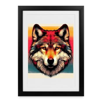 Wolf - Framed poster (27 × 37 cm) - black - Front