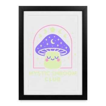 Mystische Hände-Linienkunst - Gerahmtes Poster (27 × 37 cm) - Schwarz - Vorne