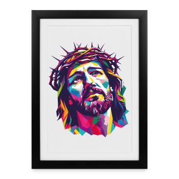 Jesus - Framed poster (27 × 37 cm) - black - Front
