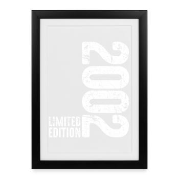 24. Geburtstag Limited Edition Jahrgang 2002   - Gerahmtes Poster (27 × 37 cm) - Schwarz - Vorne