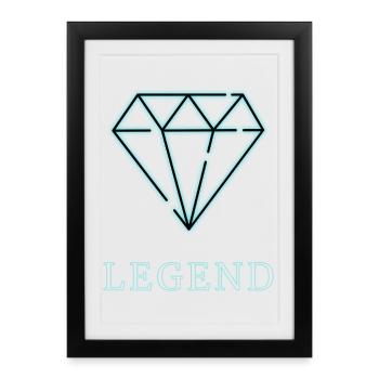 LEGEND – Diamond Design - Framed poster (27 × 37 cm) - black - Front