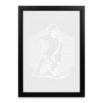 Floorball parfait pour tous les floorballs - Affiche encadrée (27 × 37 cm) - noir - Devant