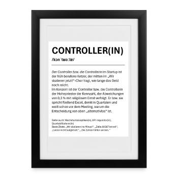 Impression de conception de contrôleur - Affiche encadrée (27 × 37 cm) - noir - Devant