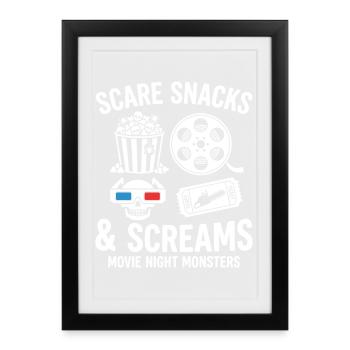 Scare Snacks & Screams - Framed poster (27 × 37 cm) - black - Front