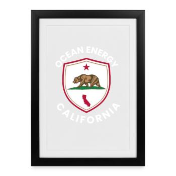 Ocean Energy California Crest - Affiche encadrée (27 × 37 cm) - noir - Devant