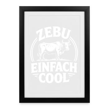 Zebu Simply Cool Circle Logo - Framed poster (27 × 37 cm) - black - Front