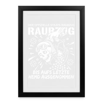 Der Offizielle Staats Raubzug - Gerahmtes Poster (27 × 37 cm) - Schwarz - Vorne