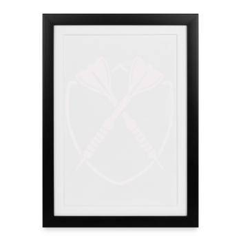 Darts Shield Cross – Precision Symbol - Framed poster (27 × 37 cm) - black - Front