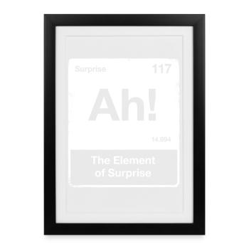 Ah! Element of Surprise - Project Hail Mary Fan - Framed poster (27 × 37 cm) - black - Front