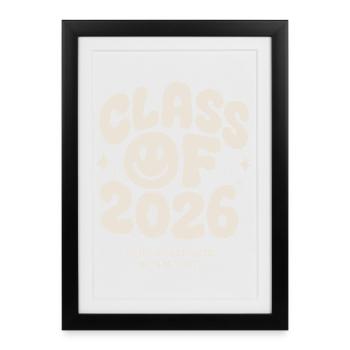 Abschluss 2026 - die Zukunft ruft! - Gerahmtes Poster (27 × 37 cm) - Schwarz - Vorne
