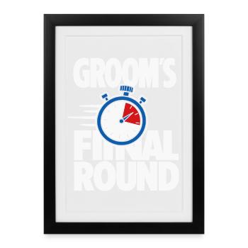 Groom's Final Round Stopwatch - Framed poster (27 × 37 cm) - black - Front
