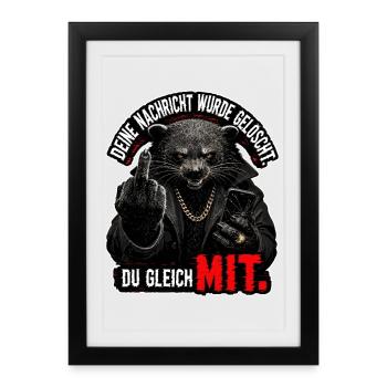 Votre message a été définitivement supprimé - Affiche encadrée (27 × 37 cm) - noir - Devant