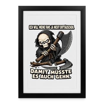 Mit der Axt geht’s auch - Gerahmtes Poster (27 × 37 cm) - Schwarz - Vorne