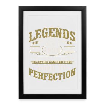 1996 Vintage Born Legends Vintage Birthday - Framed poster (27 × 37 cm) - black - Front
