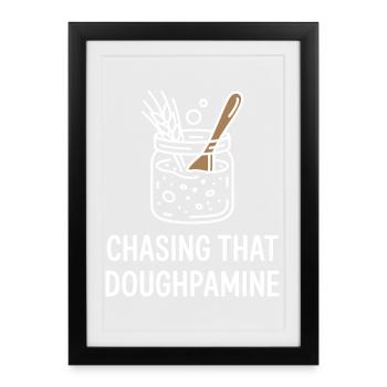 Teigglas: Sauerteig-Vibe - Gerahmtes Poster (27 × 37 cm) - Schwarz - Vorne