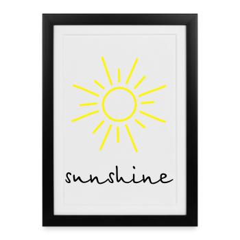 sunshine Sun - Framed poster (27 × 37 cm) - black - Front
