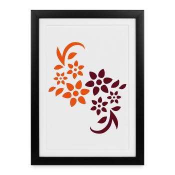 Flowers - Framed poster (27 × 37 cm) - black - Front