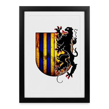 Chemnitz - Design - Affiche encadrée (27 × 37 cm) - noir - Devant
