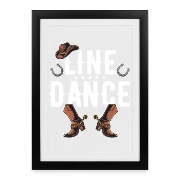 line dance - Framed poster (27 × 37 cm) - black - Front