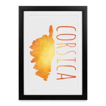 Corse - Affiche encadrée (27 × 37 cm) - noir - Devant