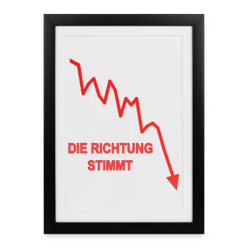 the direction is correct, spö, the red politics, red - Framed poster (27 × 37 cm) - black - Front
