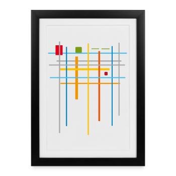 Architecture Minimal Pattern 25 - Framed poster (27 × 37 cm) - black - Front