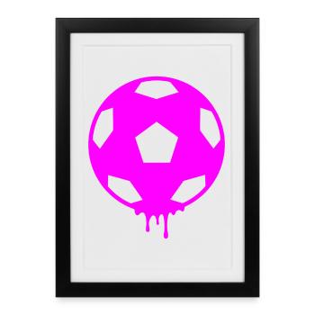 Women's football - Framed poster (27 × 37 cm) - black - Front