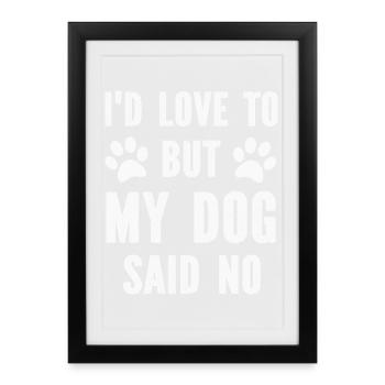 Chiens Chiens - Affiche encadrée (27 × 37 cm) - noir - Devant