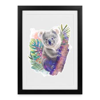 Koala | Ours Koala - Affiche encadrée (27 × 37 cm) - noir - Devant