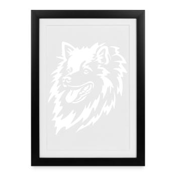 Tête pointue « Black Edition » - Affiche encadrée (27 × 37 cm) - noir - Devant