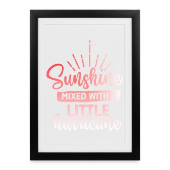 Soleil mélangé à un ouragan - Affiche encadrée (27 × 37 cm) - noir - Devant