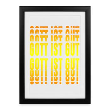 Dieu est bon - Affiche encadrée (27 × 37 cm) - noir - Devant