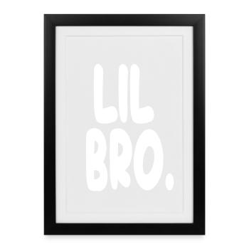 T-shirt Lil Bro Statement - Affiche encadrée (27 × 37 cm) - noir - Devant