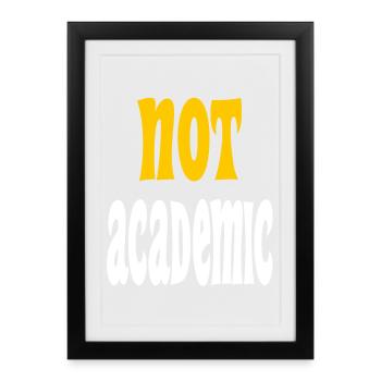 Pas de texte académique simple coloré - Affiche encadrée (27 × 37 cm) - noir - Devant
