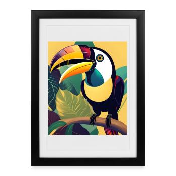 Toucan - Framed poster (27 × 37 cm) - black - Front