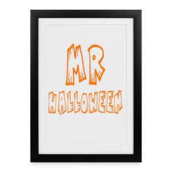 Monsieur Halloween - Affiche encadrée (27 × 37 cm) - noir - Devant