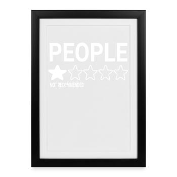 Les gens, une étoile, ne recommandent pas - Affiche encadrée (27 × 37 cm) - noir - Devant