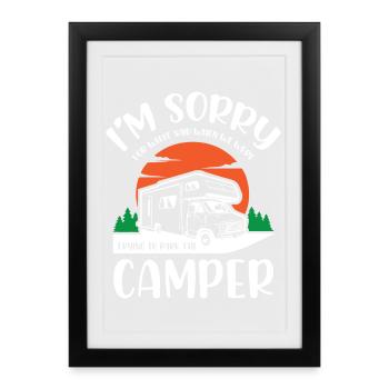 Life Camper Camping - Framed poster (27 × 37 cm) - black - Front