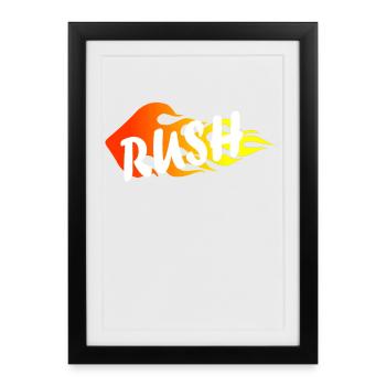 Rush - Framed poster (27 × 37 cm) - black - Front