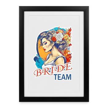 L’équipe de la mariée - Affiche encadrée (27 × 37 cm) - noir - Devant