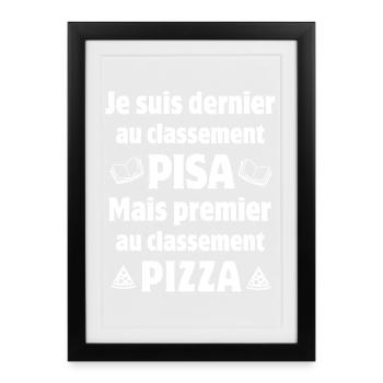 école, écolier, classement Pisa - Affiche encadrée (27 × 37 cm) - noir - Devant