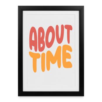 Déclaration expressive sur le temps - Affiche encadrée (27 × 37 cm) - noir - Devant