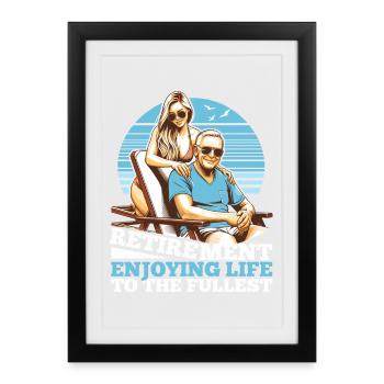 Retirement Life Enjoy Gift - Framed poster (27 × 37 cm) - black - Front