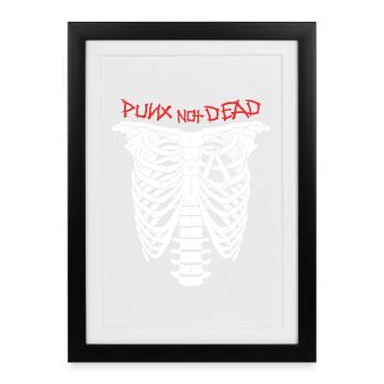 Punx not dead - Framed poster (27 × 37 cm) - black - Front